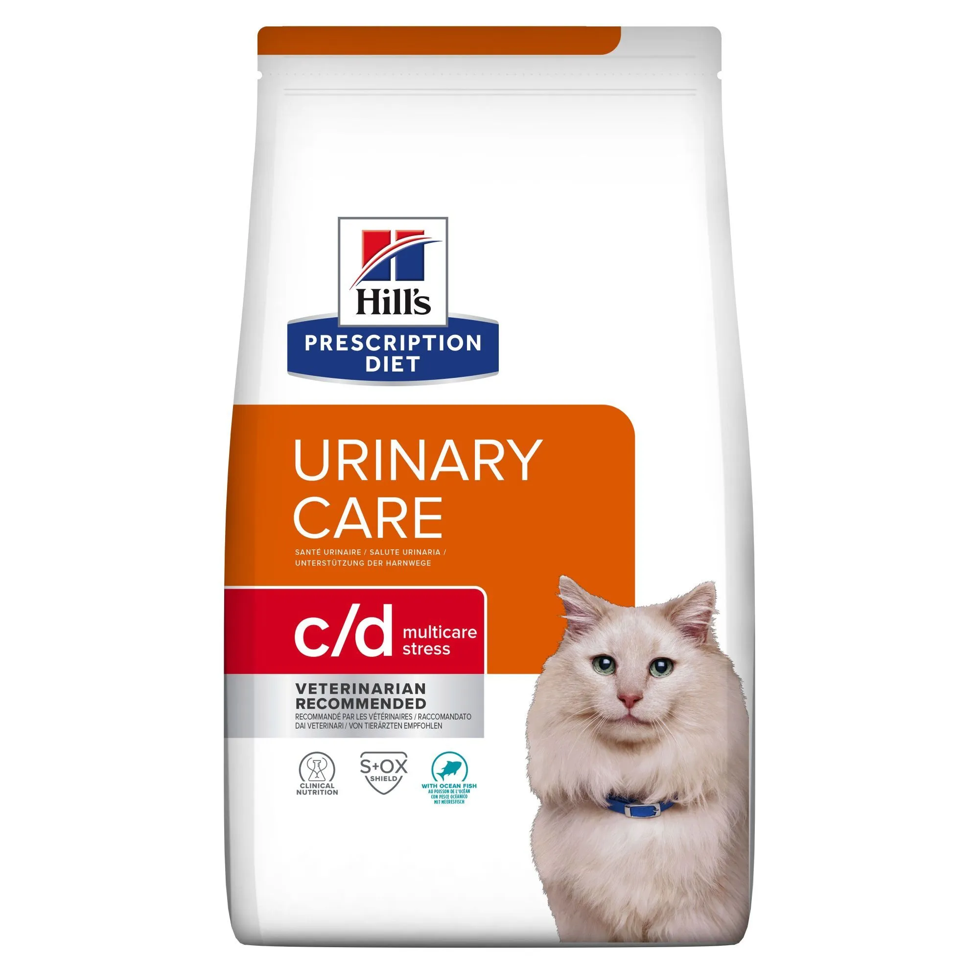 Hill's Prescription Diet C/D Urinary Stress Multicare Croquettes Pour Chat Au Poisson - 1.5kg 1 Hill's Prescription Diet C/D Urinary Stress Multicare Croquettes Pour Chat Au Poisson - 1.5kg
