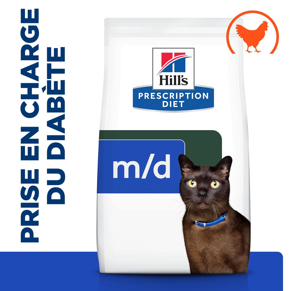 Hill's Prescription Diet M/d Diabète Croquettes Pour Chat Au Poulet 3kg 2 Hill's Prescription Diet M/d Diabète Croquettes Pour Chat Au Poulet 3kg – Image 2