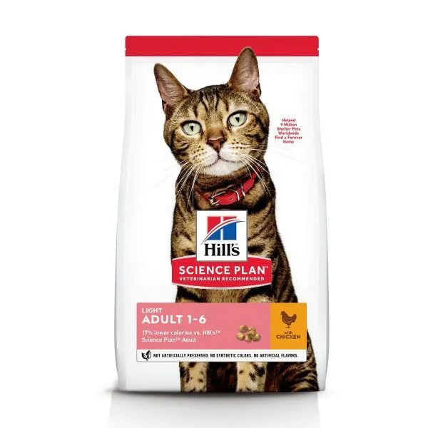 Hill's Hill’s Science Plan Adult Light Pour Chat Kip 10kg 1 Hill's Hill’s Science Plan Adult Light Pour Chat Kip 10kg